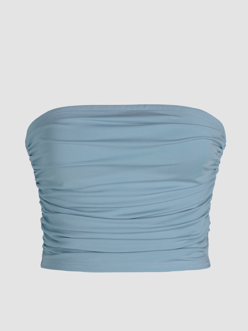 Ruffled & Off the Shoulder Bandeau Crop Top
